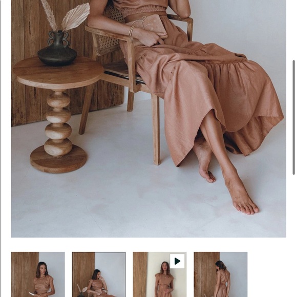 AURA the Label Luna skirt set in tan - Picture 4 of 6